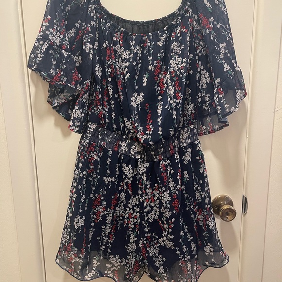 Luxology Pants - Luxology Navy Floral women Romper